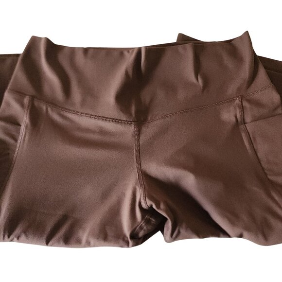 Members Mark Everyday Smoothing Flare Yoga Pants Mocha Brown Sz. L - Picture 2 of 11